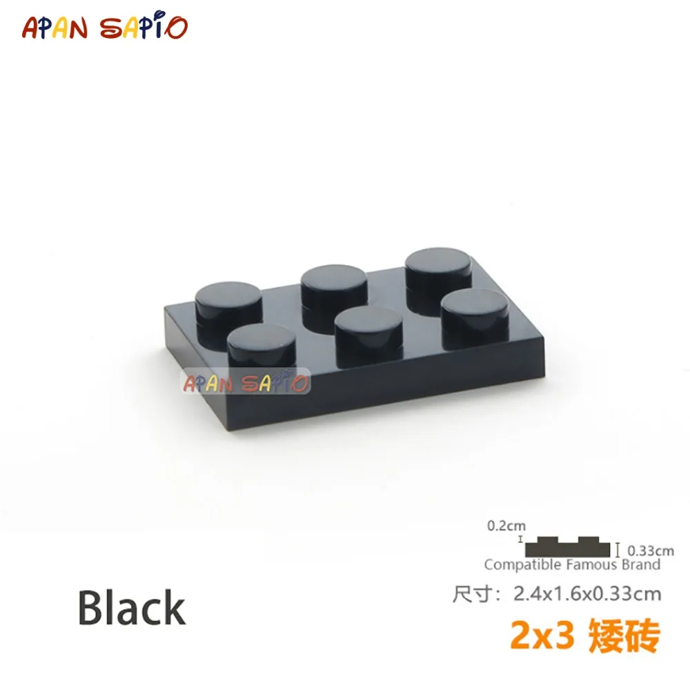 10pcs/lot DIY Blocks Building Bricks Thin 2X3 Educational Assemblage Construction Toys for Children Size Compatible With Brand