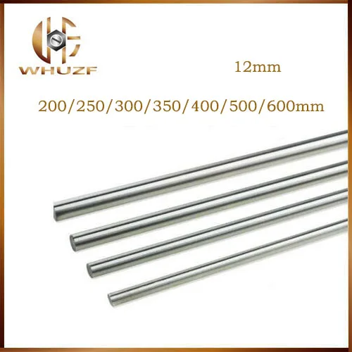 12mm linear shaft L 200 250 300 350 400 450 500 600 650 700 mm chrome plated linear motion guide rail round rod for 3d printer