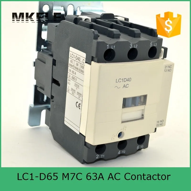 LC1-D65 M7C 65A AC Motor Control Contactor Electrical Magnetic Coil 24V 36V 48V 110V 220V 380V Voltage telemecanique