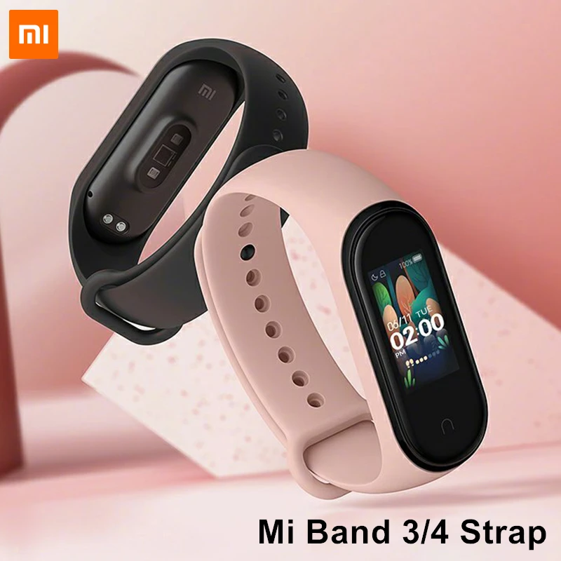 Xiaomi Mi Band 4 NFC Original Wrist Strap TPU Black Blue Orange Wine-red Pink / Mi Band 4 Charging Cable Smart Accessories