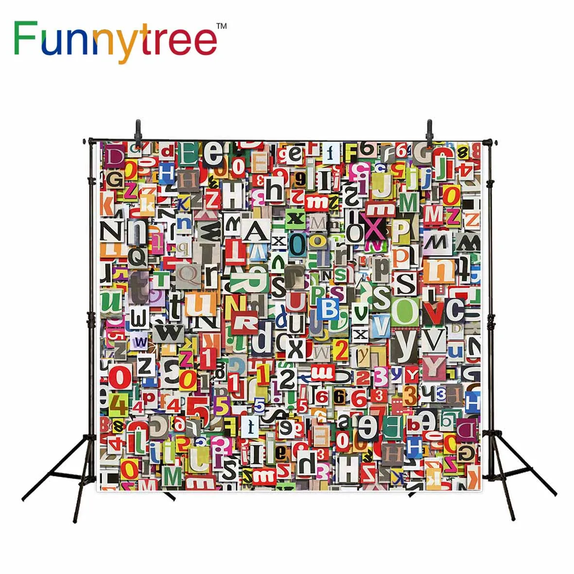 

Funnytree backgrounds for photo studio newspaper clippings letter number abstract Graffiti professional backdrop photocall