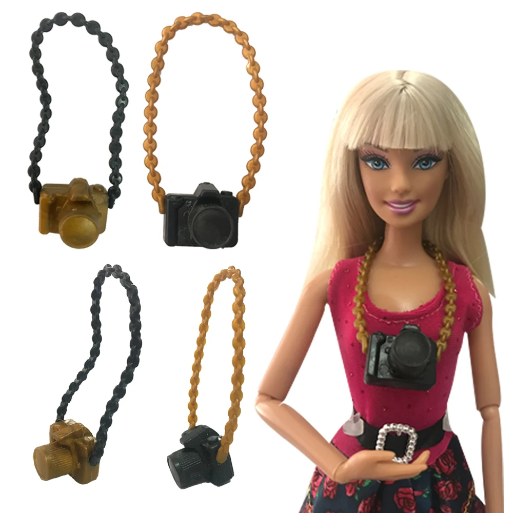 NK 3 Pcs/Set New Fashion Doll Accessories Plastic Camera For Barbie Doll DIY Camera