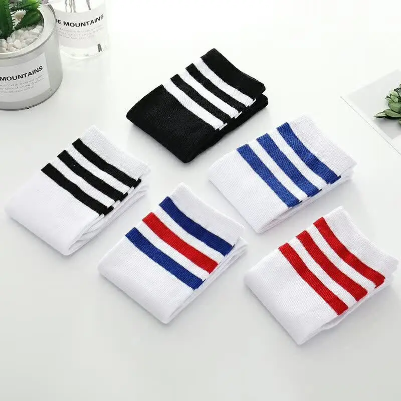 2016 new children socks leisure wild tide models black/ white  gauze Backless  cotton stitching children in tube socks