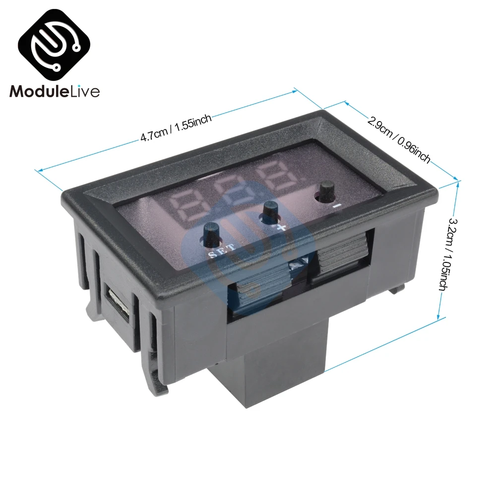 W1209 DM Mini LED termostato digitale controllo della temperatura termometro modulo interruttore Controller DC 12V sonda sensore NTC impermeabile