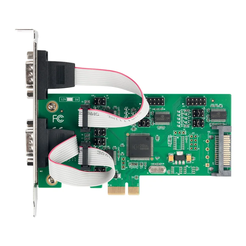 PCI-E PCI Express to 4 Port RS232 Serial Card RS-232 Signal COM Card 1pin or 9 feet Power Supply Serial Port DB9 PCIe Controller