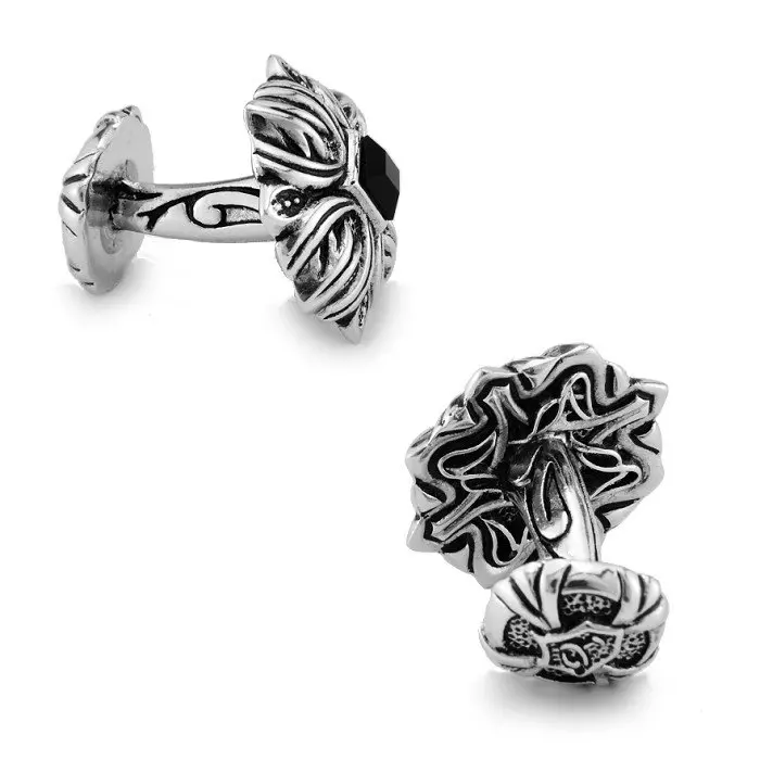 SPARTA White Gold Electroplated Macedonia royalty  Crystal Cufflinks men's Cuff Links + Free Shipping !!! metal buttons