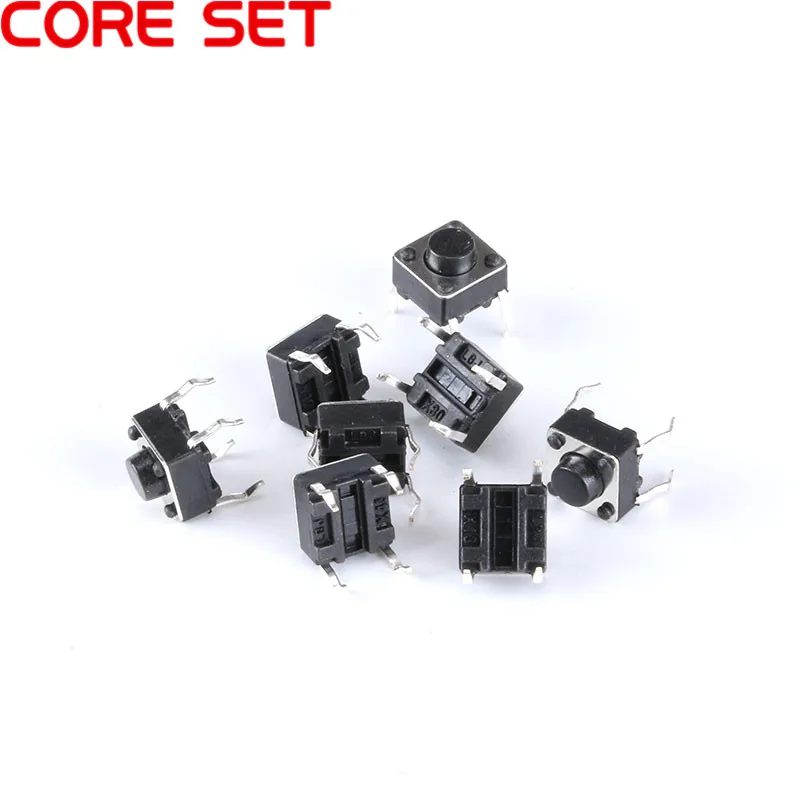 100pcs/lot Mini Micro Momentary Tactile Push Button Switch 6*6*5mm 4 Pin ON/OFF Keys Button DIP 6x6x5mm