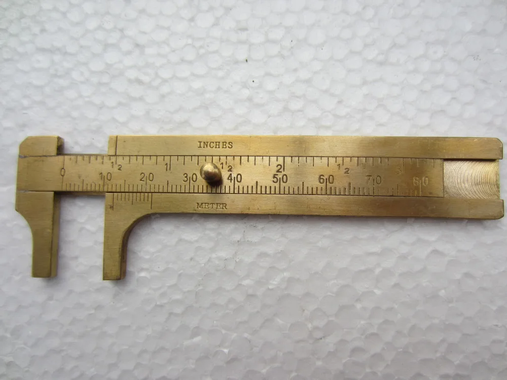 Wholesale Brass Caliper double scale Slide Caliper Rule Vernier Calipers Brass Gauge &jewelry making tool