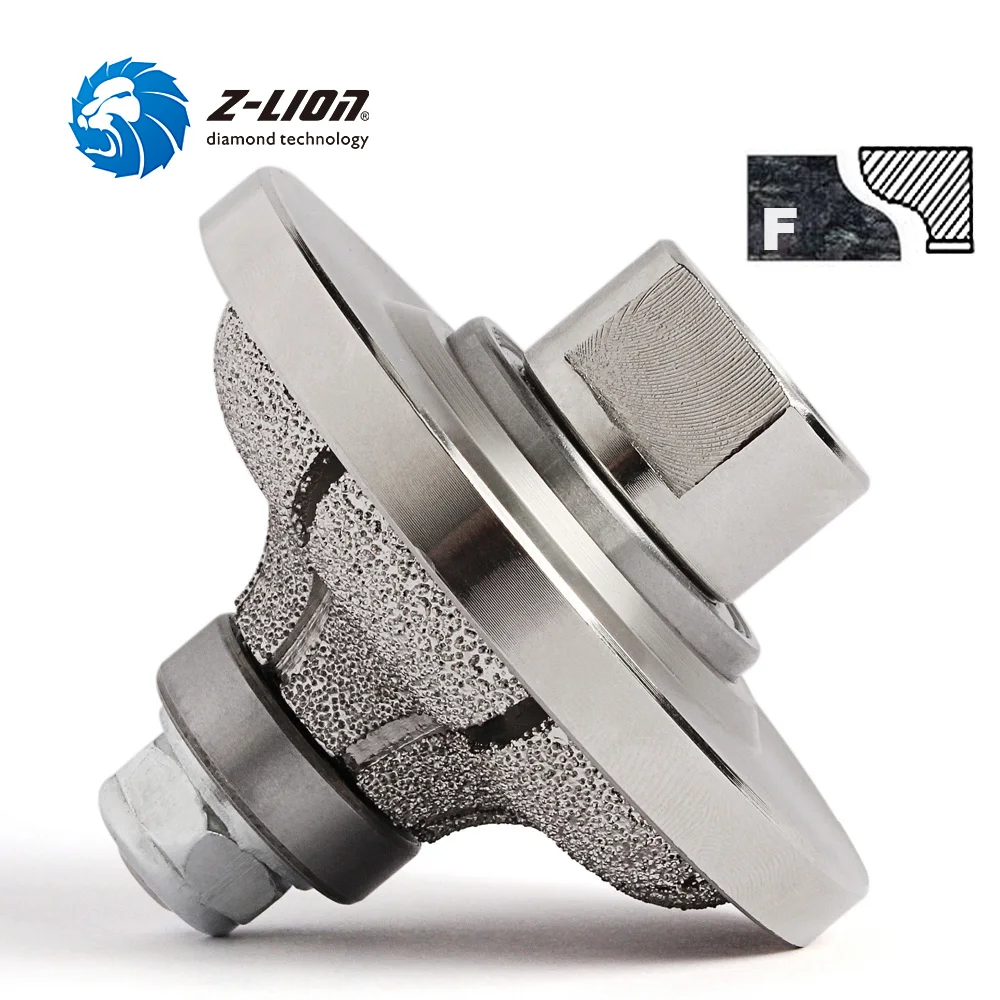 Z-LION F20 Type Shape Diamond Vacuum Brazed Hand Profile Wheel For Countertop Edging Granite Marble Edge Grinding Router Bit