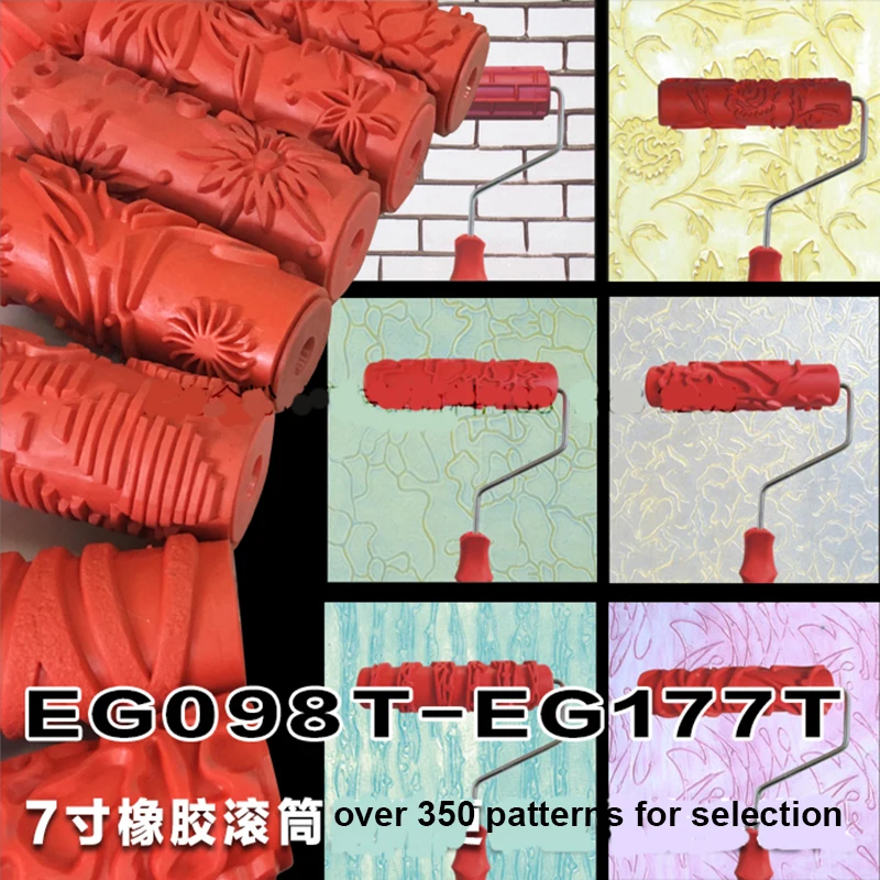 EG237T strumenti di pittura a trama goffrata con motivo a rullo decorativo per camera da letto a parete macchina Airless in gomma per uso domestico