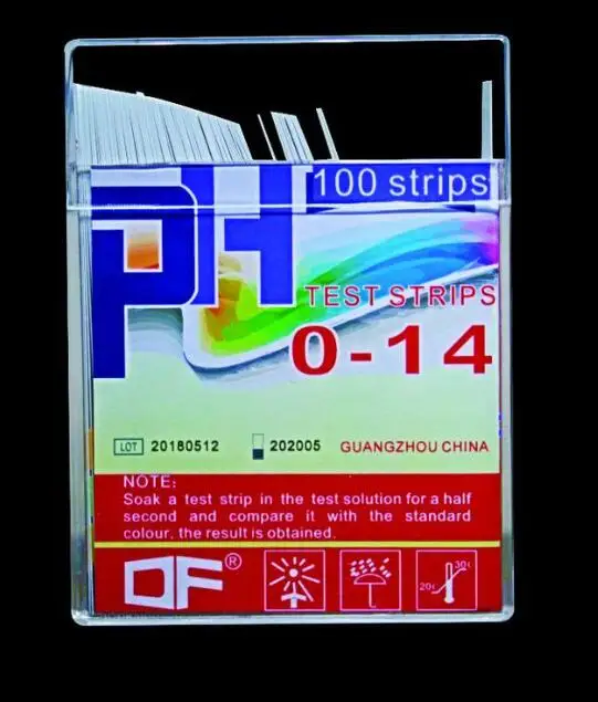 50pack/lot 100strips/pack Universal PH0-14 pH Test paper Strips Indicator Litmus Kit Testing for body level Urine & Saliva