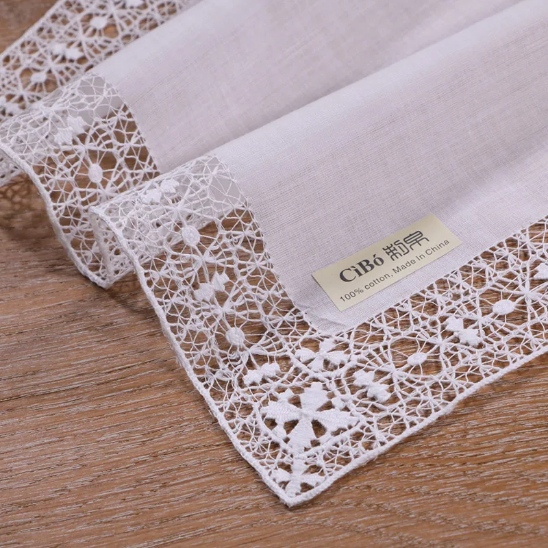 S006 :  1 piece Classic hand made drawn thread work handkerchief  vintage wedding gift