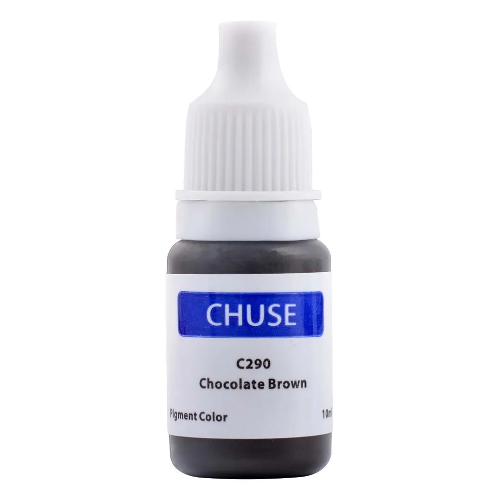 CHUSE Permanent Makeup Ink Eyeliner Tattoo Ink Set Eyebrow Microblading Pigment Professional Encre A Levre 10ML Chocolate Brown