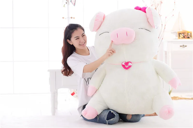 stuffed toy huge 100cm cartoon pig doll ,soft plush toy,hugging pillow home decoration birthday gift h2845