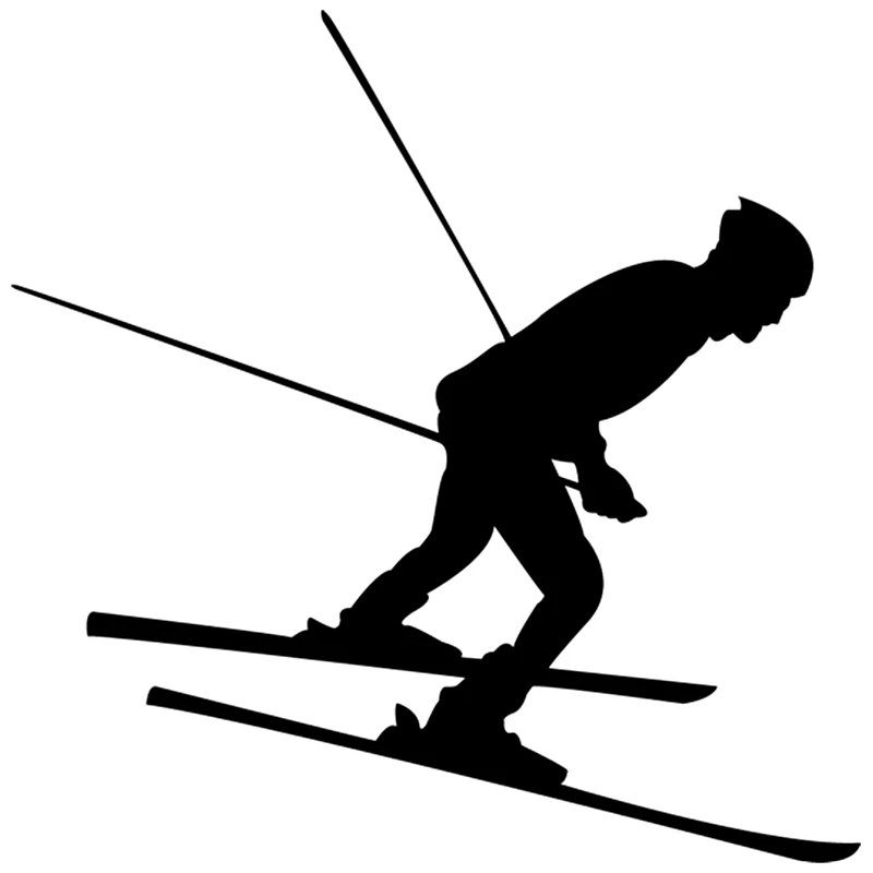 

15x15 cm skier car sticker vinyl decal white/black car auto stickers for car bumper window car decorations