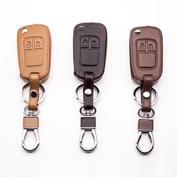 Latest leather key case for Opel Astra Corsa housing case ADAM S Antara Meriva Zafira Insignia MOKKA remote control 2 buttons