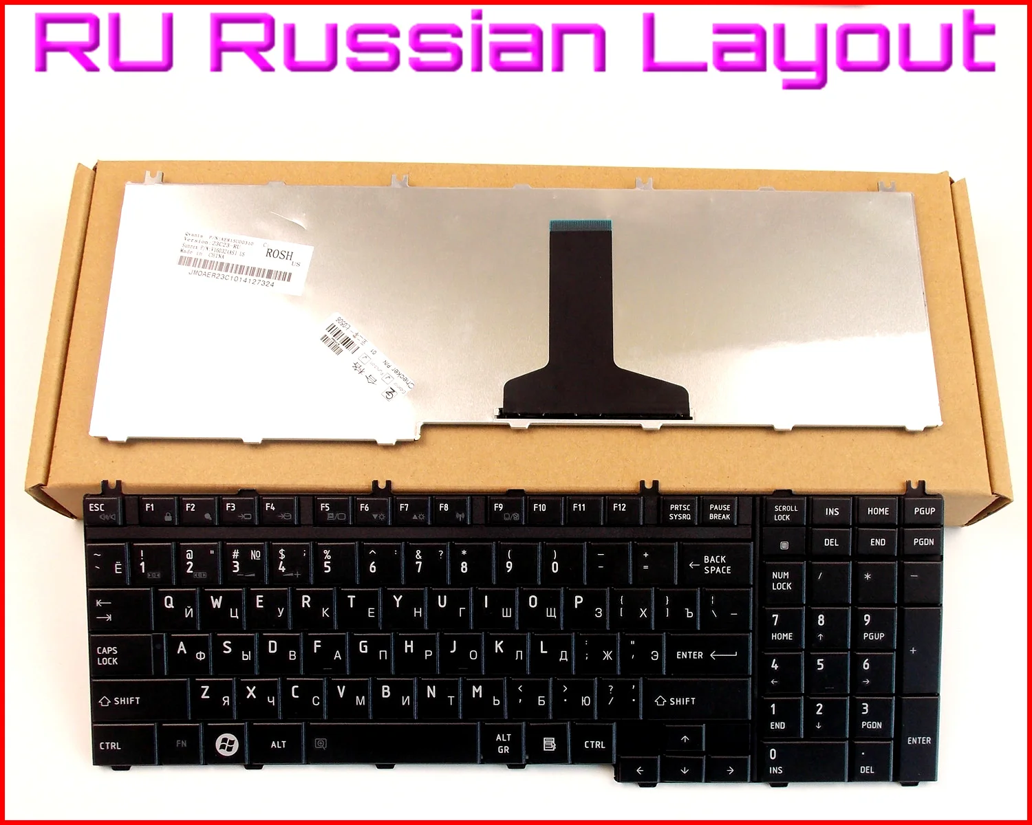 Русская версия клавиатуры для ноутбука Toshiba SATELLITE G50 G55 X300 X200 X305 P200D P205D P505 L500 P300D F501 A500D A505D