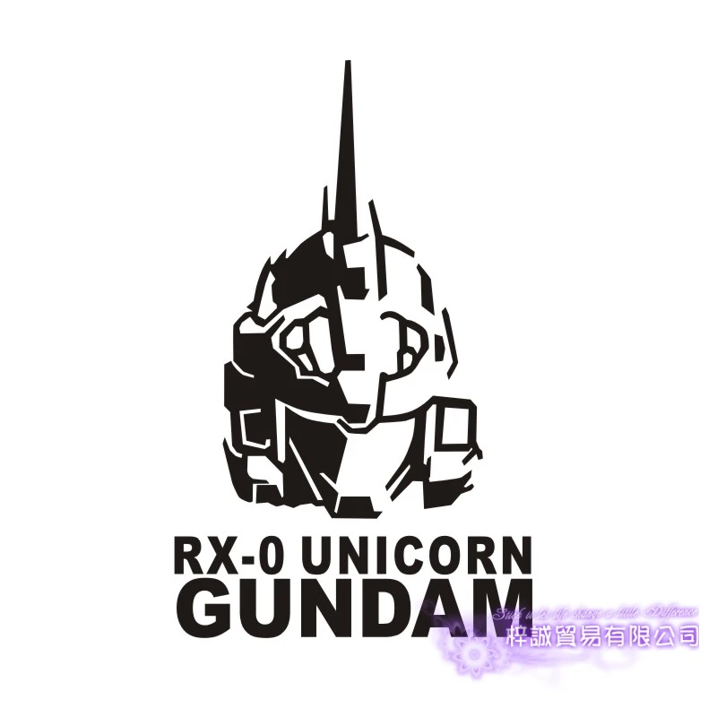 Pegatina GUNDAM Sticker Anime Cartoon Car Decal Sticker Rx-0 Unicorn Vinyl Wall Stickers  Decor Home Decoration