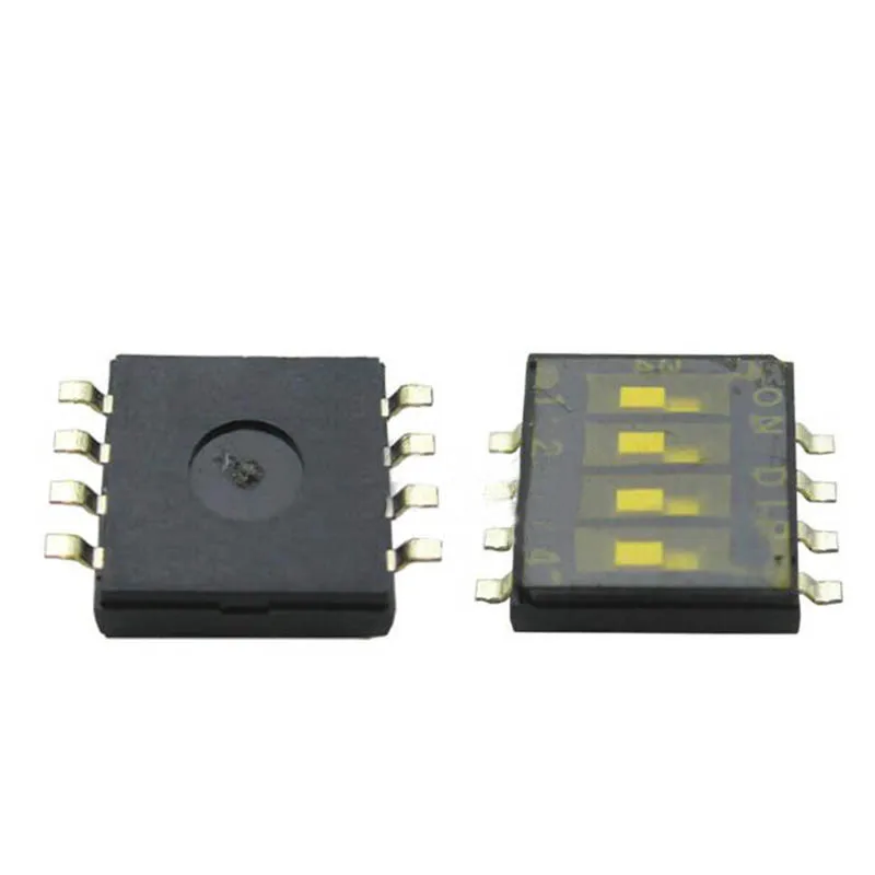 10 Pcs 1.27 Mm Dial Switch Slide Switch Patch Mini Flat Saklar 8 Pin Tombol