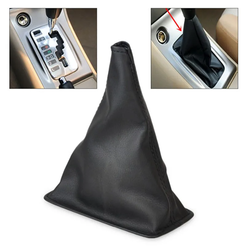 Car Gear Stick Shift Gaiter Leather Boot Cover Black PU Leather For Toyota Corolla 1998 1999 2000 2001 - 2009