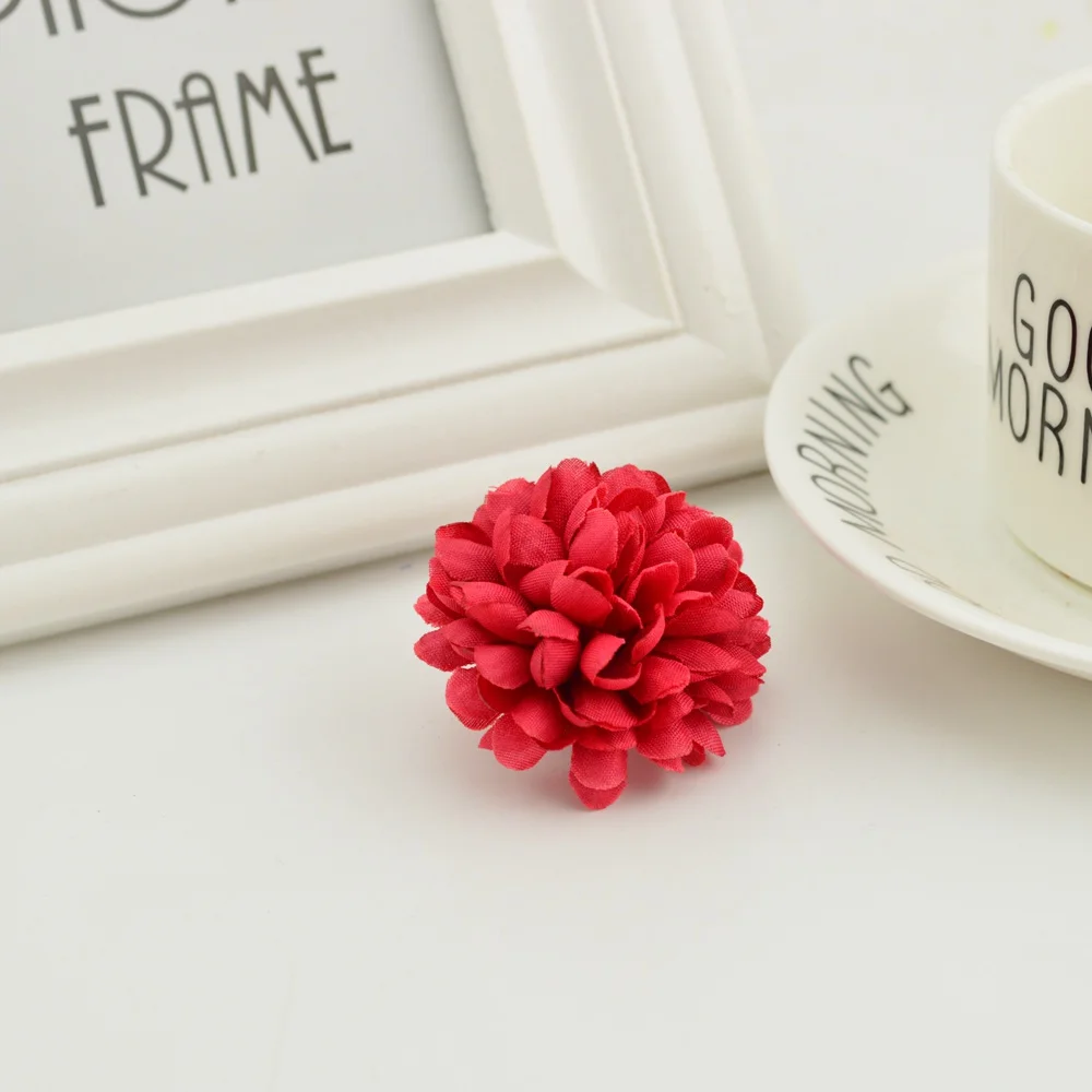 5CM 20 Stück Mehrschichtige Seiden-Chrysanthemenköpfe Künstliche Blumen Günstig für Heim- und Hochzeitsdekoration DIY Kranz Brautstrauß – Detail 10