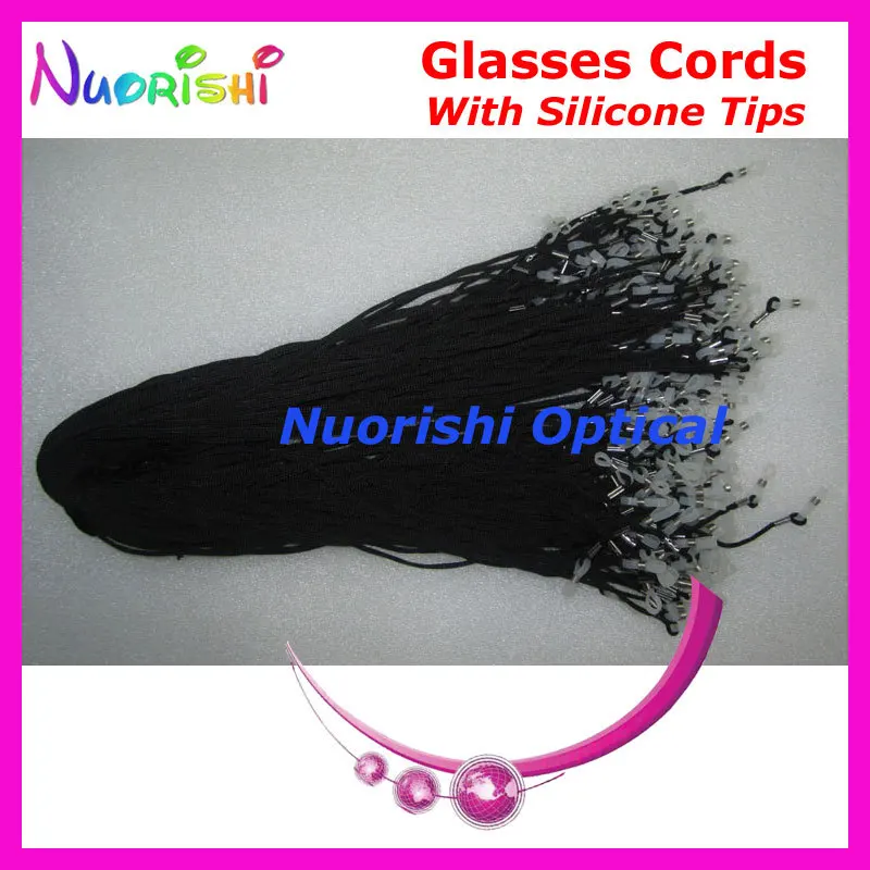 Recommended 100pcs L709 With High Quality White Silicone Tips Black Glasses Sunglass Eyewear Polyester String Cords Lanyard