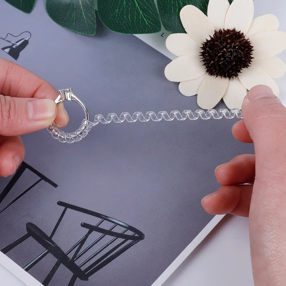 

New 4pcs/lot Vintage Spiral Based Ring Size Adjuster 4 Styles Insert Guard Tightener Reducer Resizing Tools Jewelry Parts