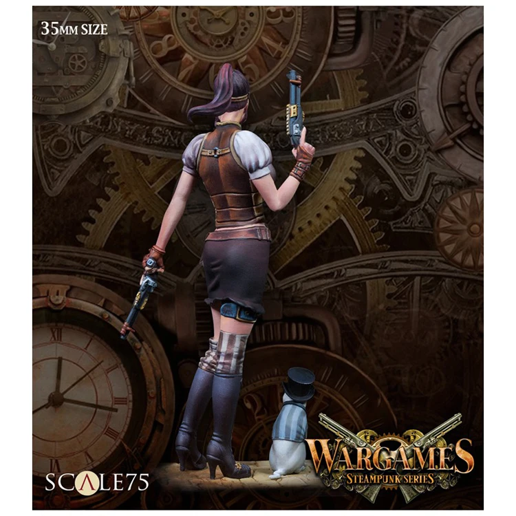 بريجيت لافاييت 35 مللي متر ، تحتوي على قطط ، نموذج الراتنج الشكل GK ، مجموعة غير مجمعة وغير مطلية #5