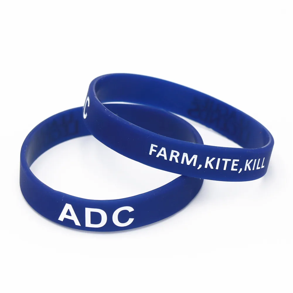 1pc Silicone Game  Sport Wristband Silicone Bracelet Bangles Letters Printed Band Gits Wholesale SH040