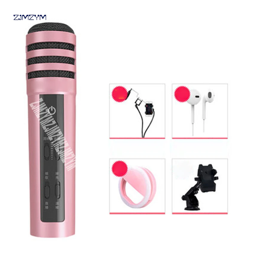 Microphone universel filaire UM10C pour téléphone portable, réseau K, ordinateur, chant it, artefacts en direct, capacité universelle