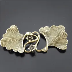 (8Pieces) Retro Bronze Tone Copper Ginkgo Leaves Necklace Pendant Bracelet Charms 29*26mm  Women Bohemia Jewelry Findings  04625