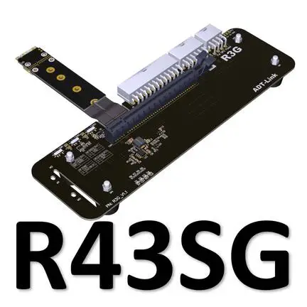 Imagem -04 - Suporte para Placa Gráfica Externa M.2 Nvme m Pcie3.0 x4 Cabo Riser 25cm 32gbs para Itx Stx Nuc Vega64 Gtx1080ti