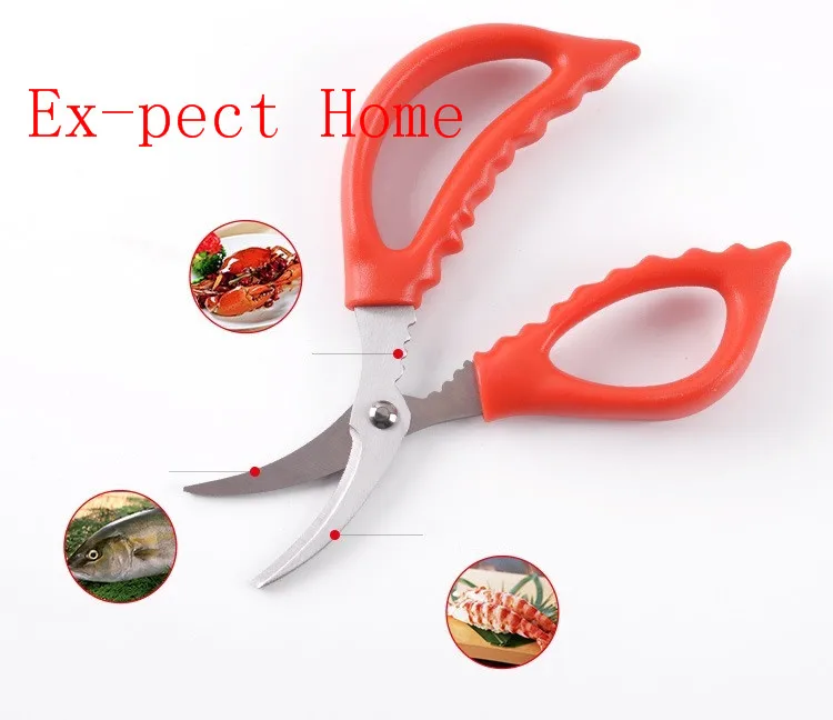 

200pcs Lobster Shrimp Crab Seafood Scissors Shears Snip Shells Kitchen Tool Popular