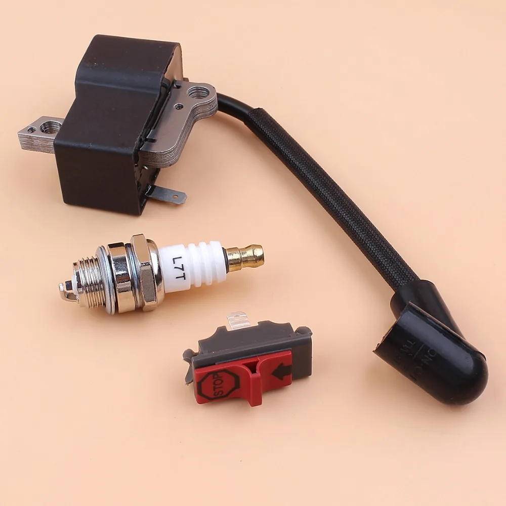 Ignition Coil Candle Spark Kill Stop Switch Kit Fit For Husqvarna 235R 232L 235R 240L 240RJ 227L 227R 225R 225L Brush Cutter