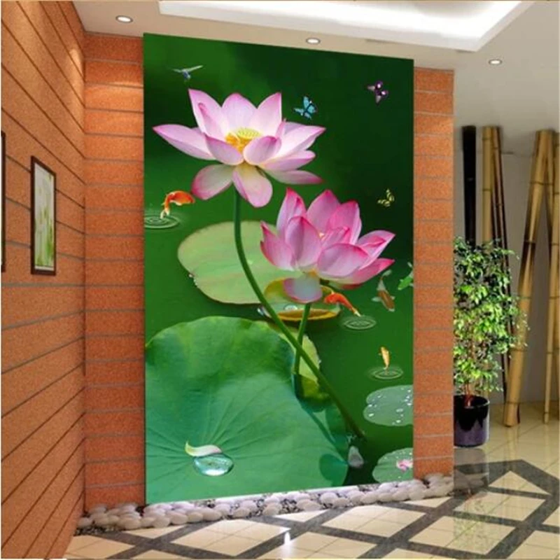 

wellyu Custom wallpaper 3d photo mural fish play New Holland porch TV backdrop decorative painting papel de parede 3d wallpaper