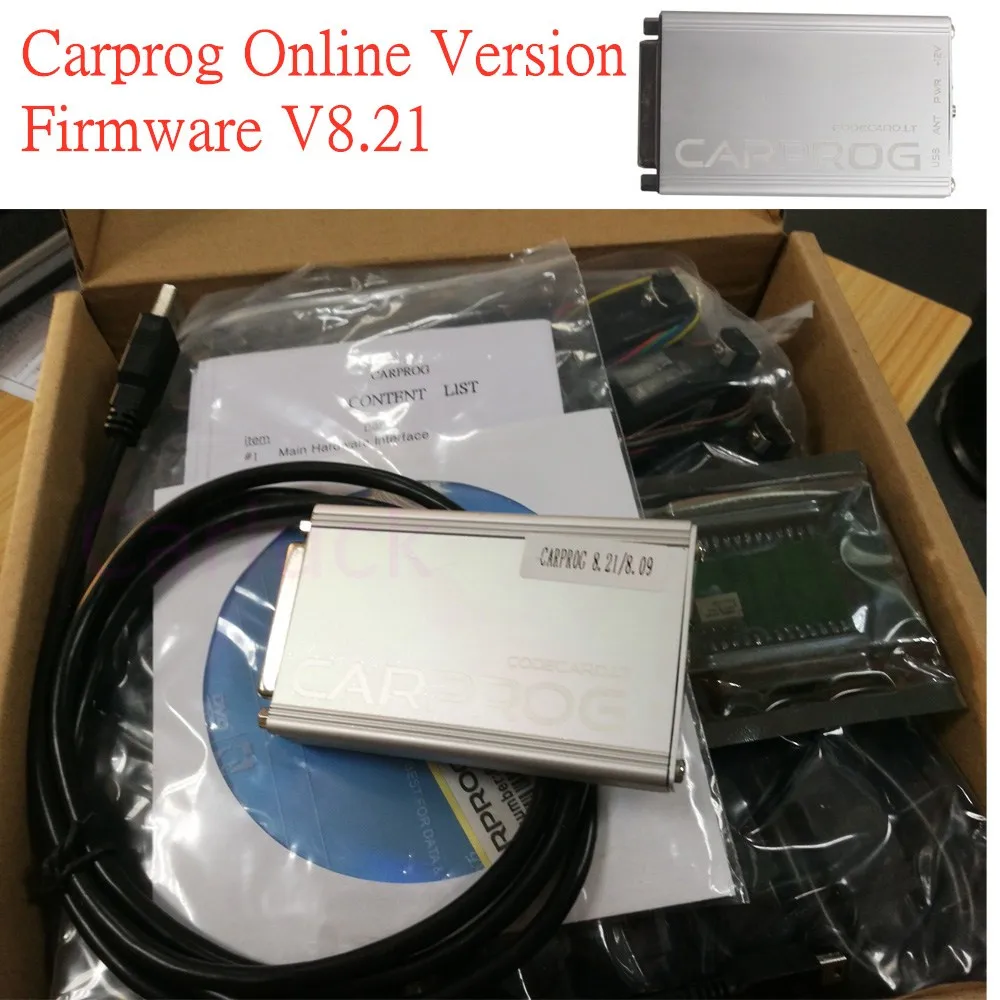 2023 Carprog Full Perfect Online Version Firmware V8.21 Software V10.93 with All 21 Adapters Including Full Authorization