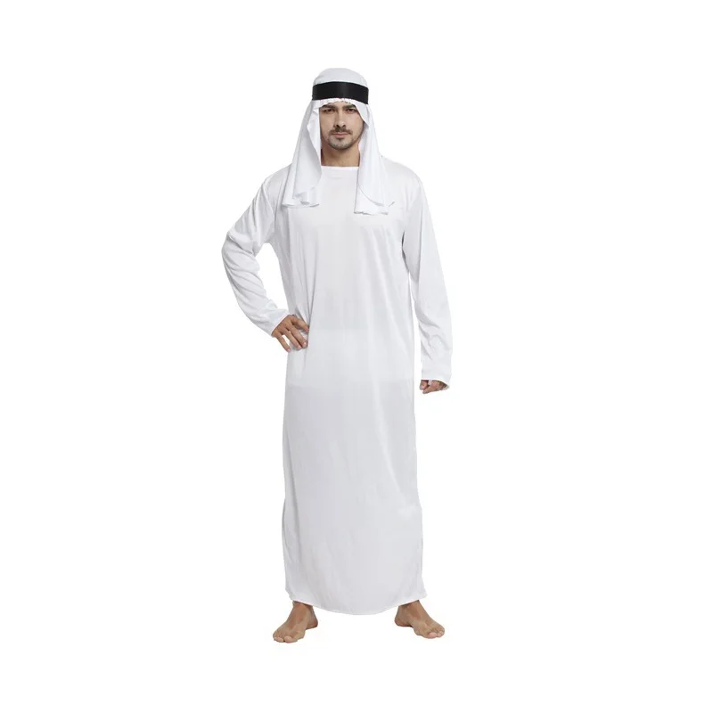 Stage Performance Play Middle East Men Arab Robe Dress Prince Of Arabia Cosplay Fantasia Adult Disfraces Dubai Emirates Costume