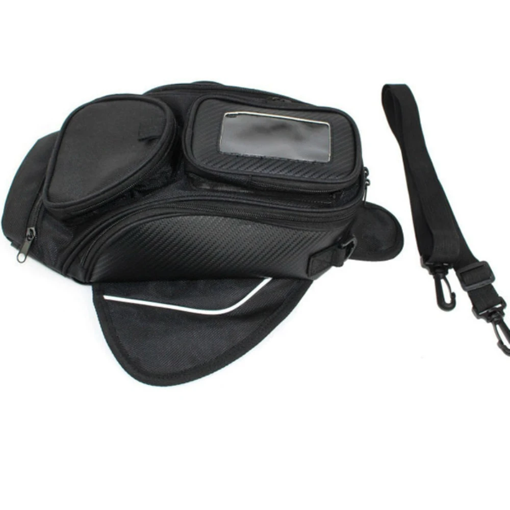 Motorcycle Oil Fuel Tank Waterproof Shoulder Sling Bag Travel Luggage Rear Seat Bag Magnetic Multifunction High Capacity Outdoor