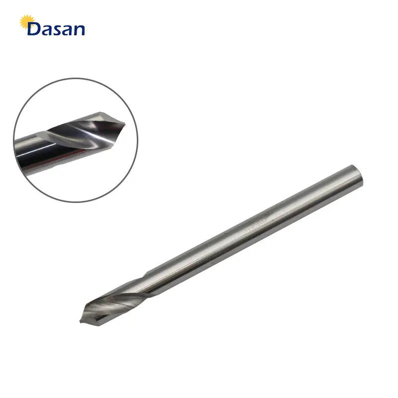 1pcs chamfer Cutter 4mm 6mm 8mm 10mm 12mm Long 100mm Solid carbide drill chamfering positioning center router bits for Aluminum