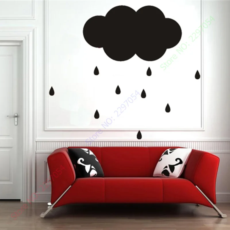 Cute Big cloud pattern Wall Sticker Removable & Waterproof No pollution for Baby bedroom home decoration 50*30cm