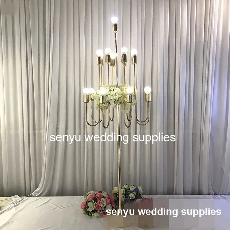 

New style LED Light Metal Walkway Stand for Wedding backdrop Centerpiece Wedding Aisle Decoration Stage Walkway Decor senyu0132