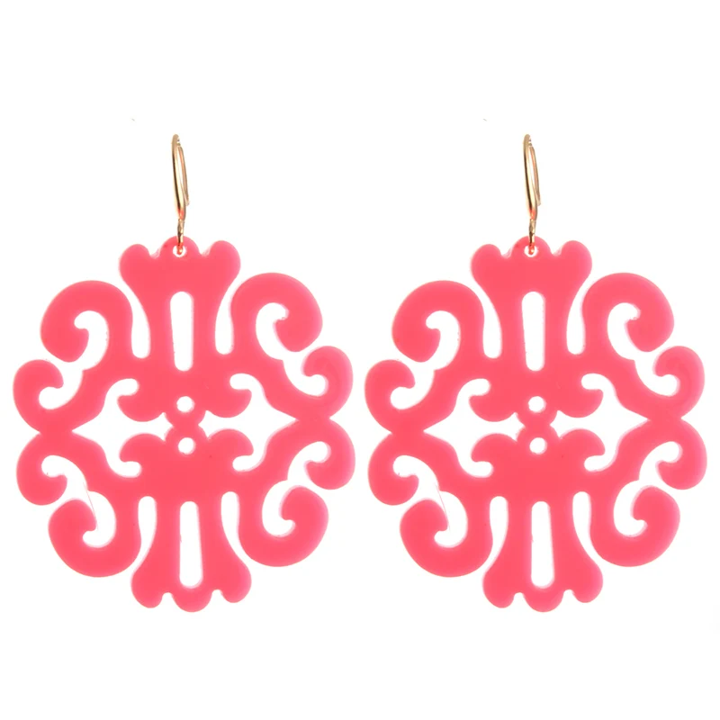NeeFu WoFu Hot Drop Earrings Classical Resin Earring Big Earring For Woman Large Easter Brinco Ear Oorbellen Gift