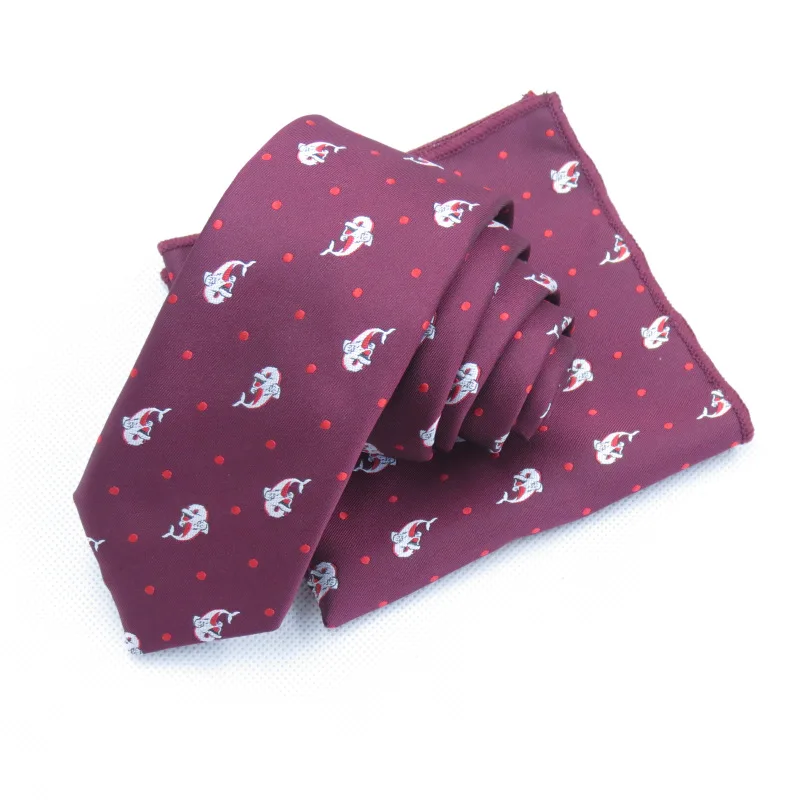 Blue ties male wine red necktie female dolphin cartoon pattern matching bowtie kerchief leisure 6cm narrow tie