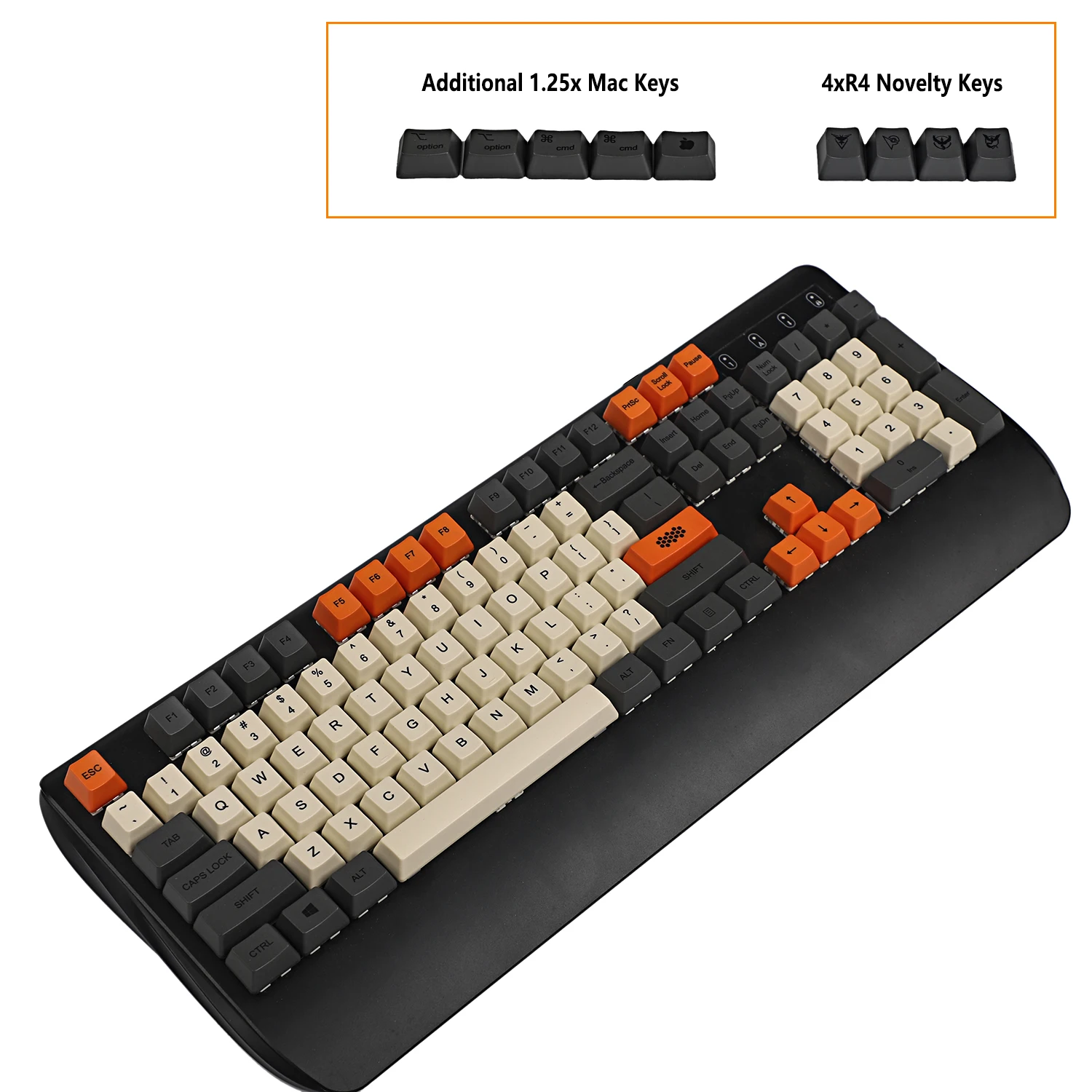 YMDK Carbon Dye Sub 108 87 61 Key Mac Keys Thick PBT OEM Profile Keycap For Standard 104 TKL 60% MX Switches Keyboard