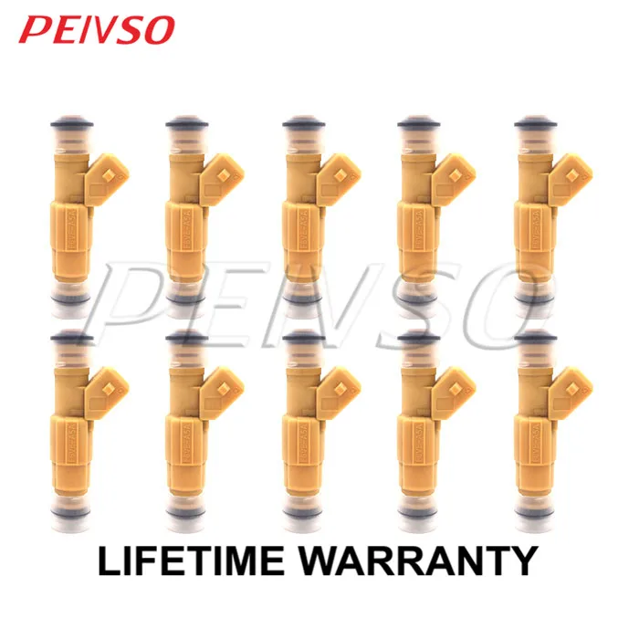 PEIVSO 10pcs 0280155710 F6VE-A5A FJ78 Fuel Injector For FORD E-350 / ECONOLINE SUPER DUTY / F-250 SUPER DUTY 6.8L V10