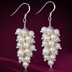 Earrings of Natural Freshwater Pearl Earrings Big Bohemia Drop Dangle Earrings for Women Girl Gift