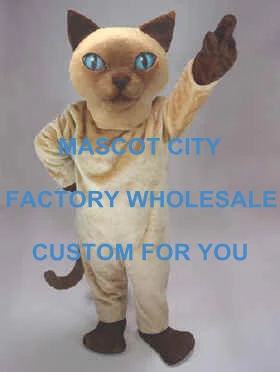 

Siamese Cat Mascot Costume Cartoon Character Adult Size Theme Carnival Party Cosply Mascotte Outfit Suit FIT Fancy Dress SW976