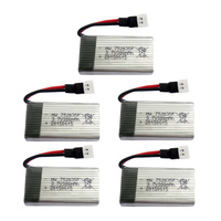 Wholesale 5Pcs Upgraded Hubsan X4 H107 Ladybird RC Quadcopter 25C 3.7V 380mAh Lipo Battery 3.7 Lipo For Hubsan X4 H107