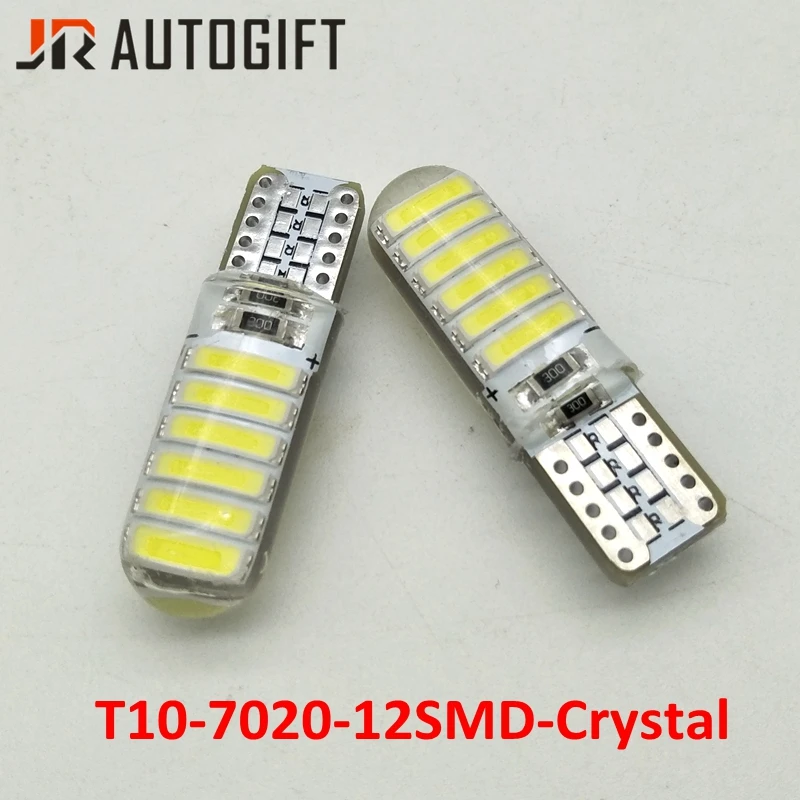 

100PCS T10 W5W 7020 12smd LED Car Lights LED Bulbs 194 168 501 Led Lamp Reading Lights White 12V 24V