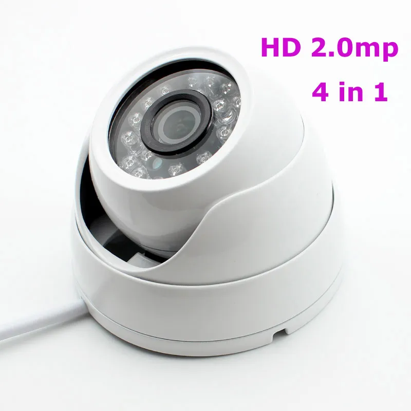 4in1 HD 1080p AHD TVI CVI CVBS 2mp Security CCTV Camera Outdoor dome D/N 24IR Leds UTC White